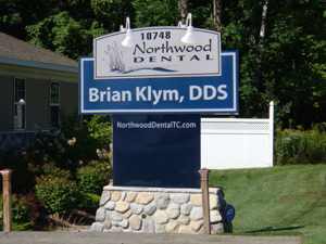 Northwood Dental sign in front of our practice.